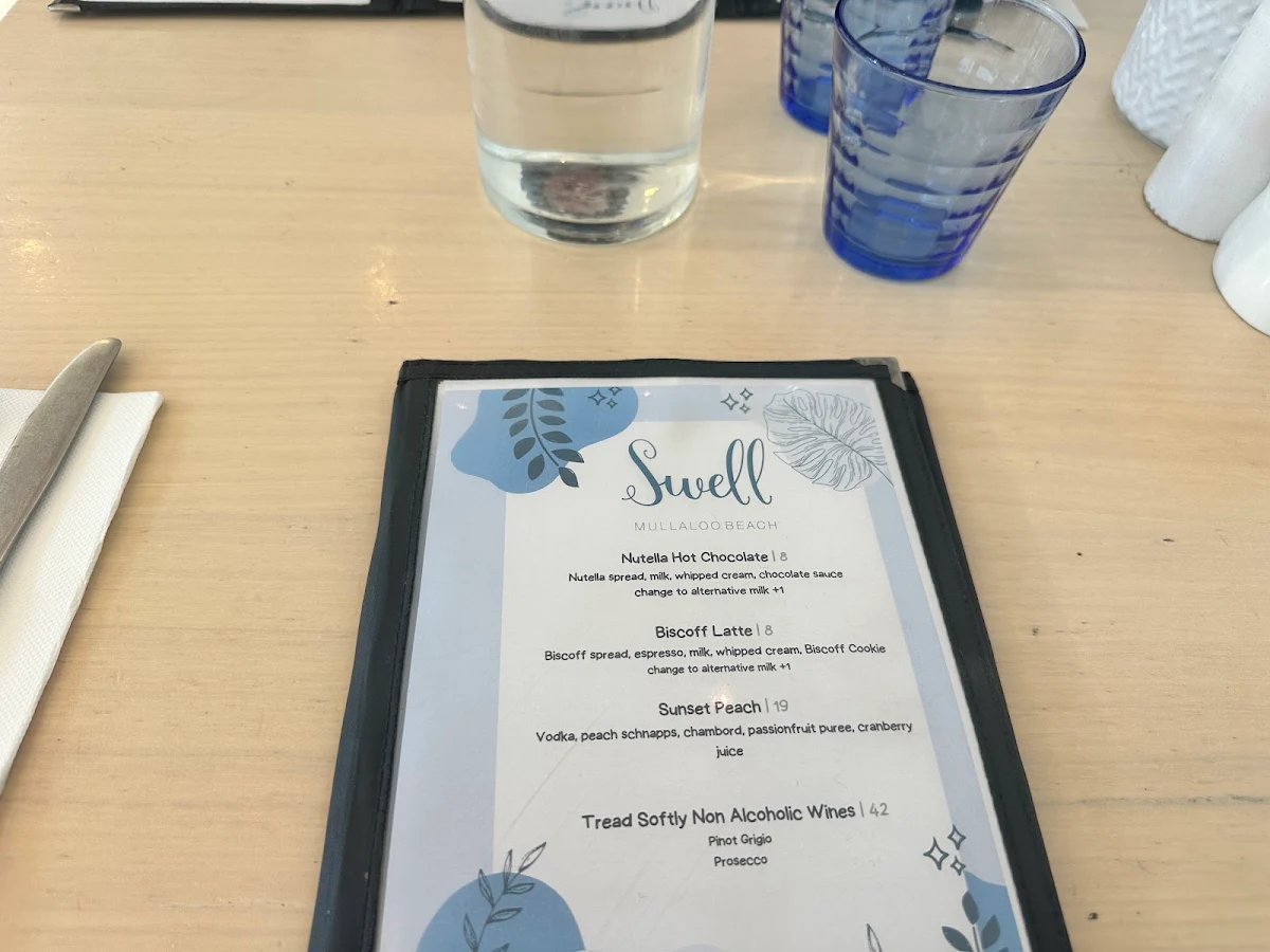 Menu, Swell Mullaloo Beach