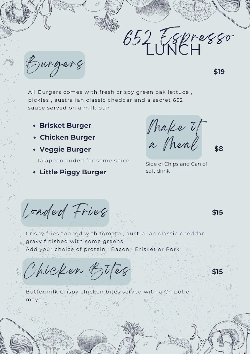 Menu, 652espresso