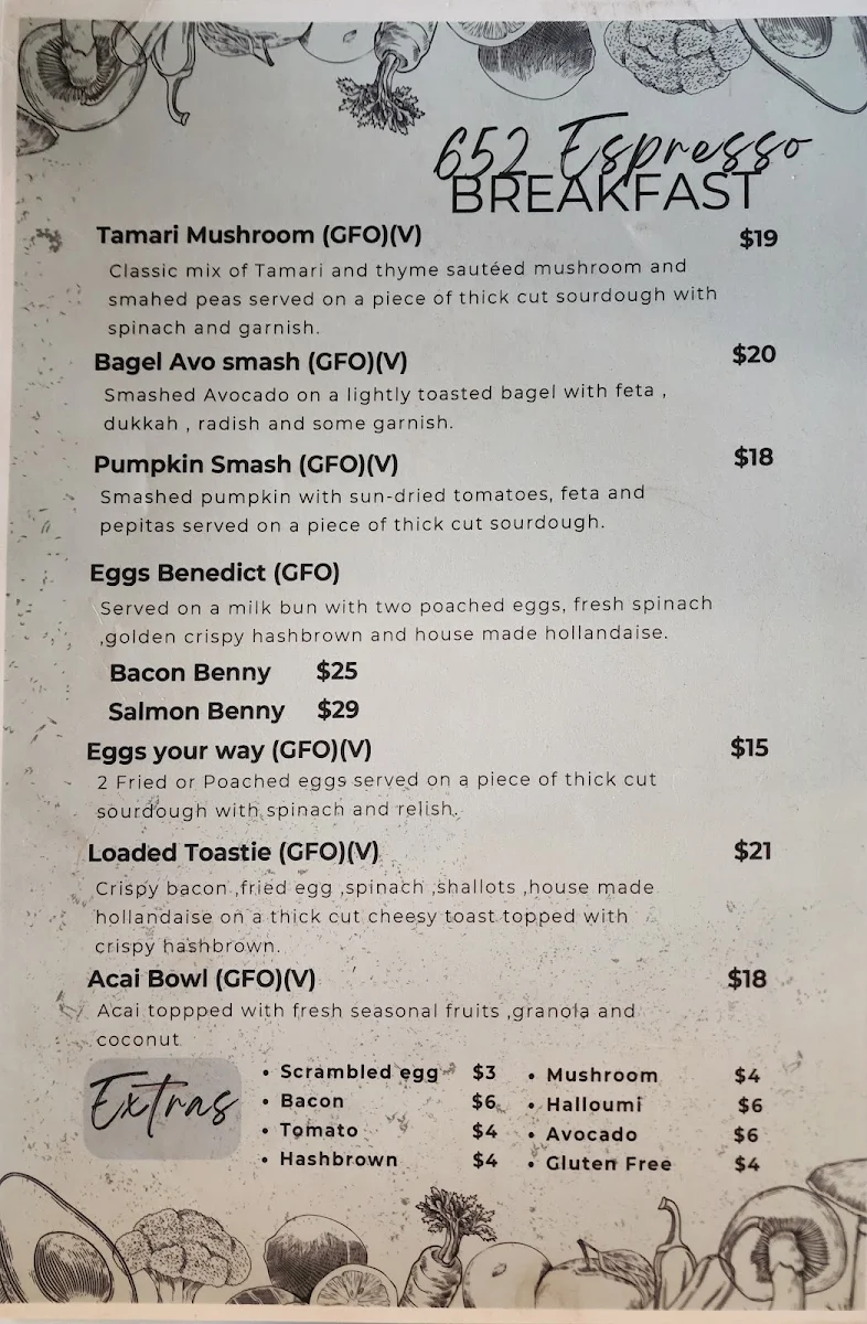 Menu, 652espresso