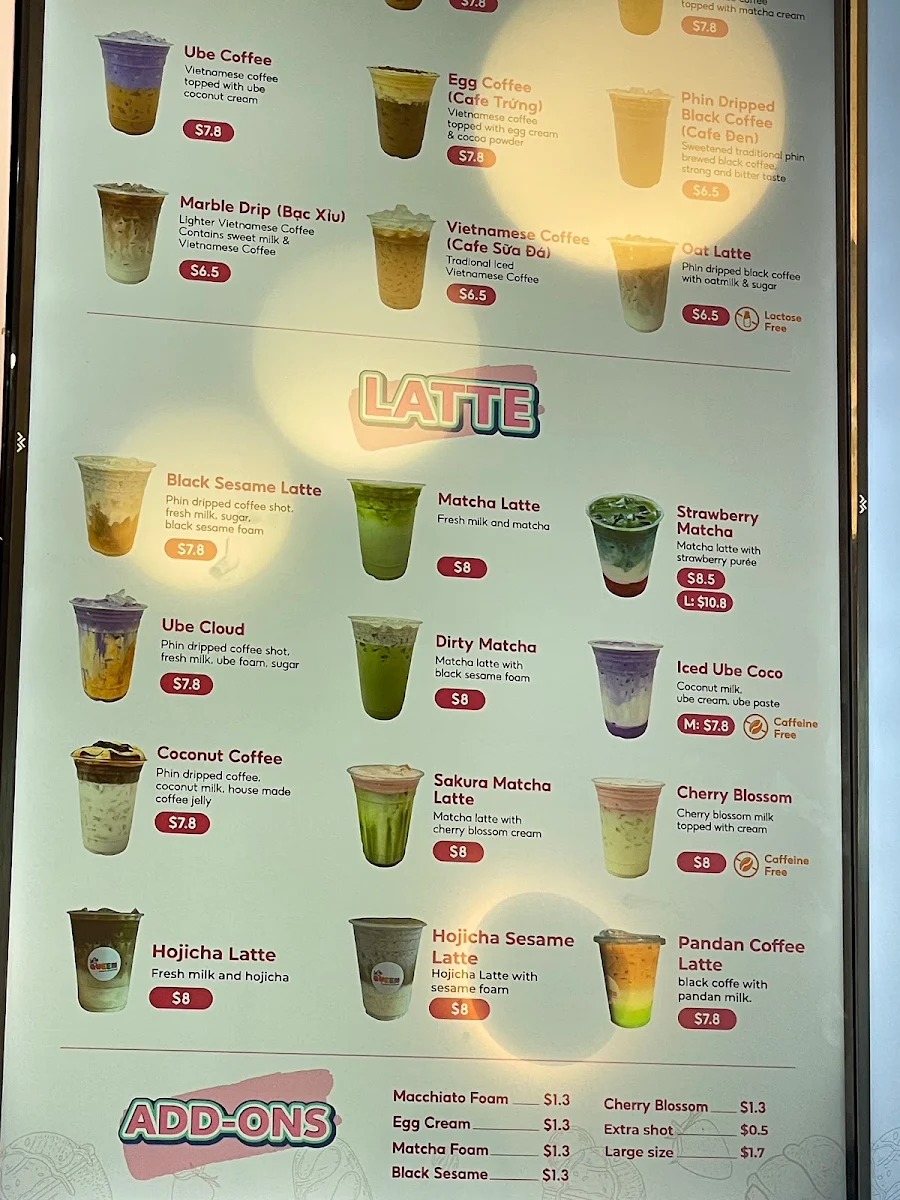 Menu, LA QUEEN DESSERTS AND DRINKS