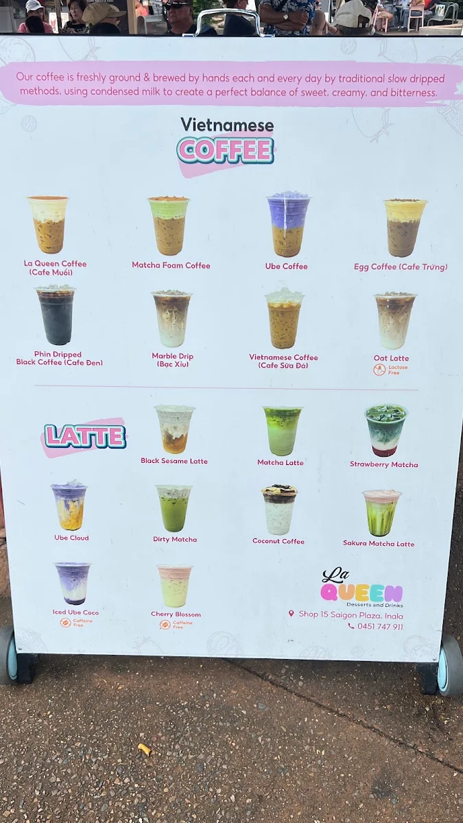 Menu, LA QUEEN DESSERTS AND DRINKS