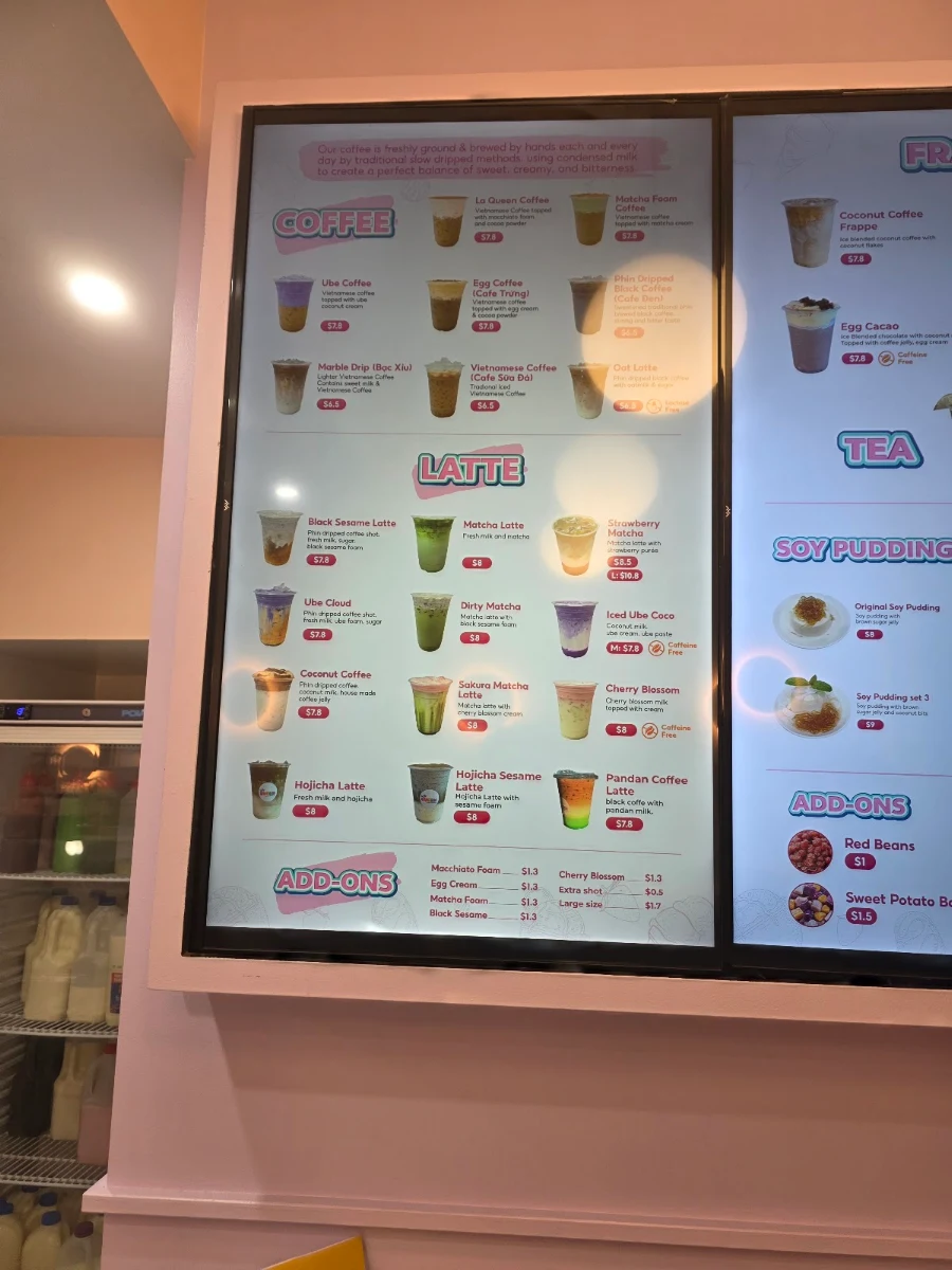 Menu, LA QUEEN DESSERTS AND DRINKS