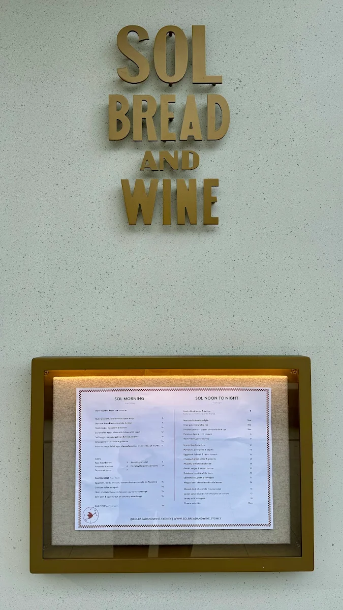 Menu, Café Loulou