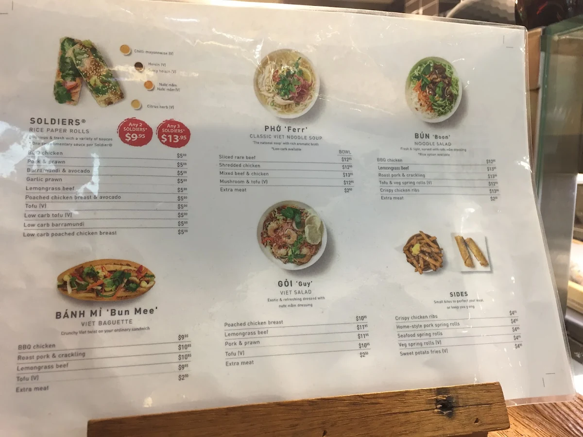 Menu, Roll'd Brisbane Airport