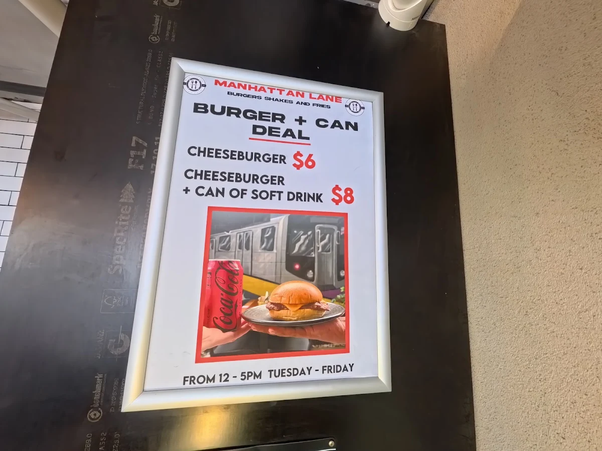 Menu, Manhattan Lane