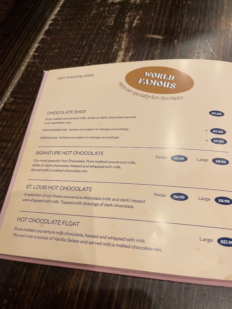Menu, St Louis Ice Cream & Desserts Hyde Park