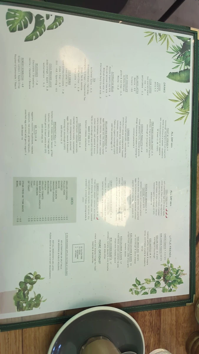 Menu, The Premises.