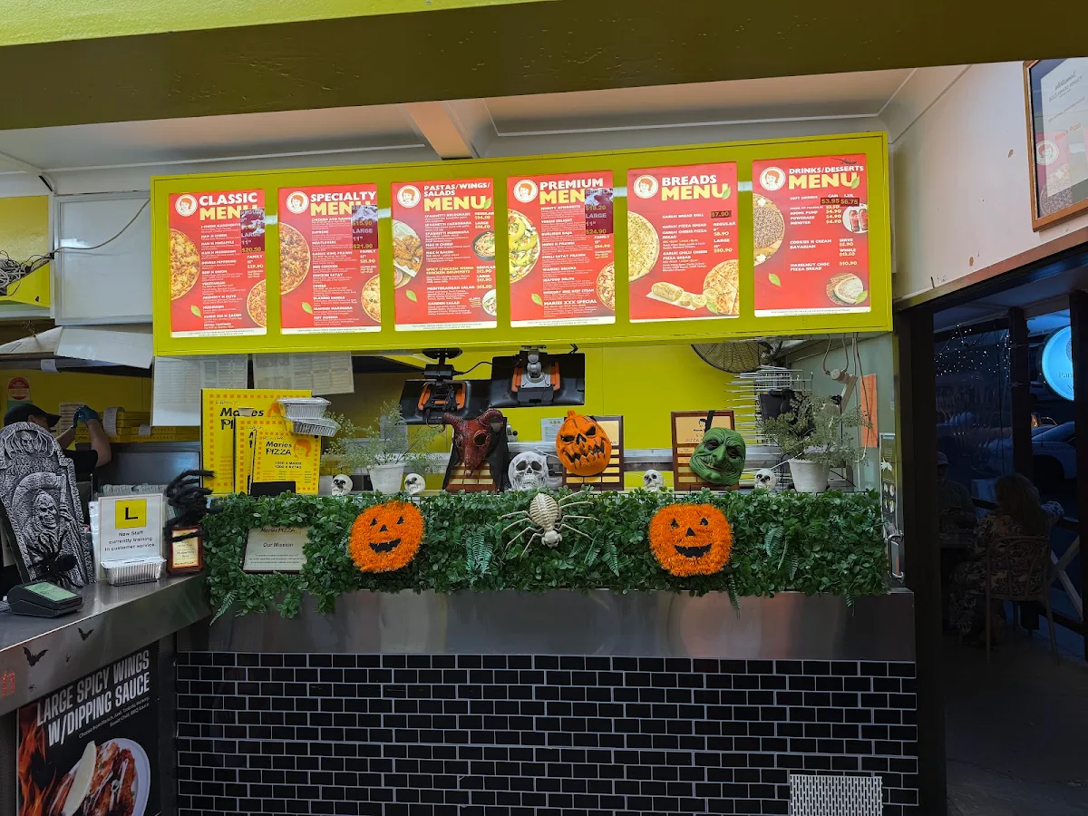 Menu, Maries Pizza Mudgeeraba
