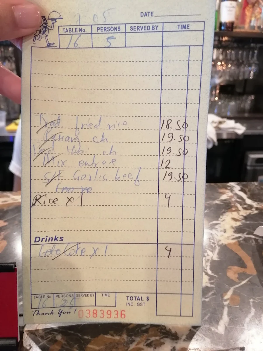 Menu, Bo Thai Geelong Waterfront