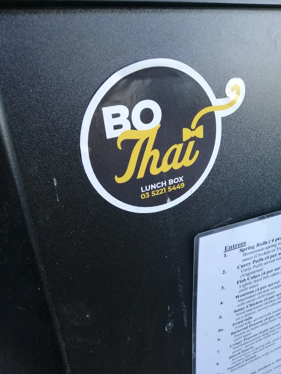 Menu, Bo Thai Geelong Waterfront