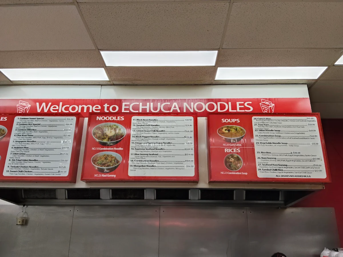 Menu, Noodle Canteen