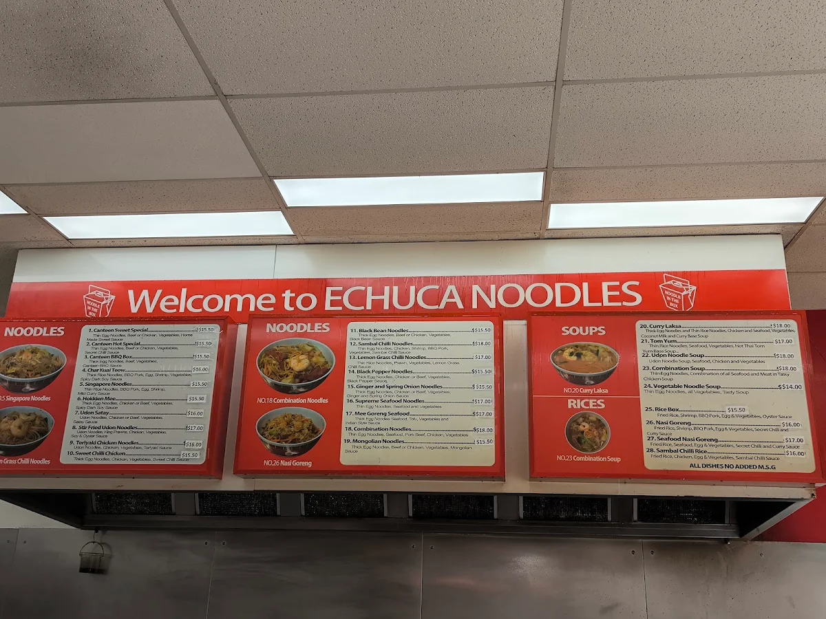 Menu, Noodle Canteen