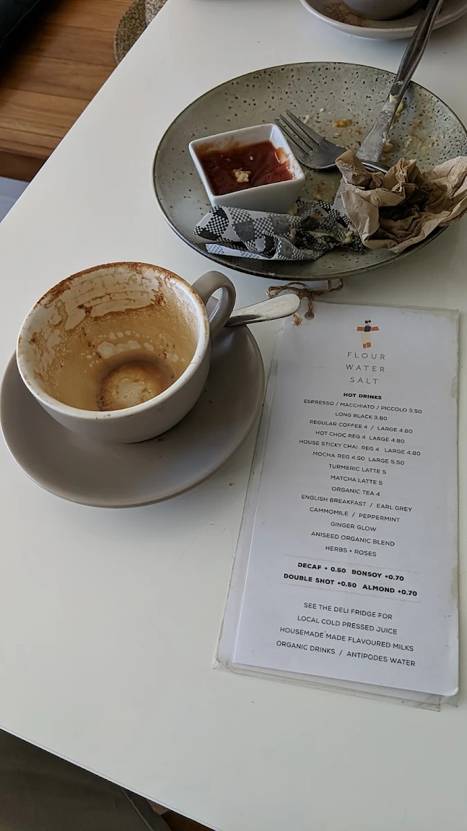 Menu, Flour Water Salt