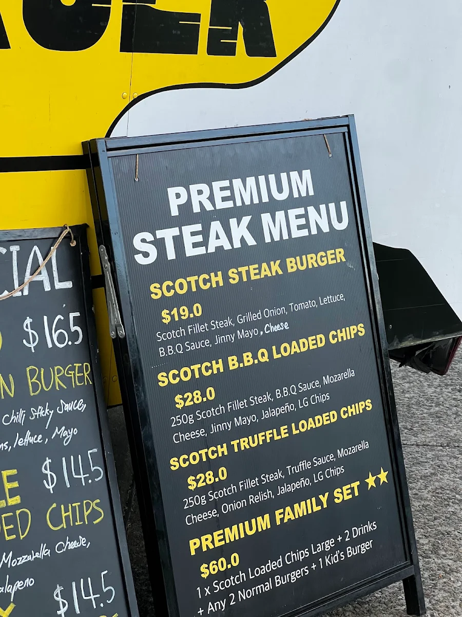 Menu, Jinny Burger West Ryde