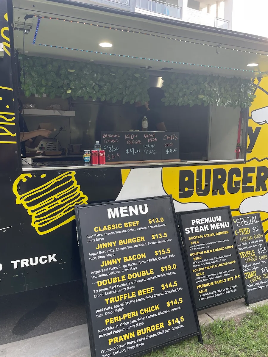 Menu, Jinny Burger West Ryde