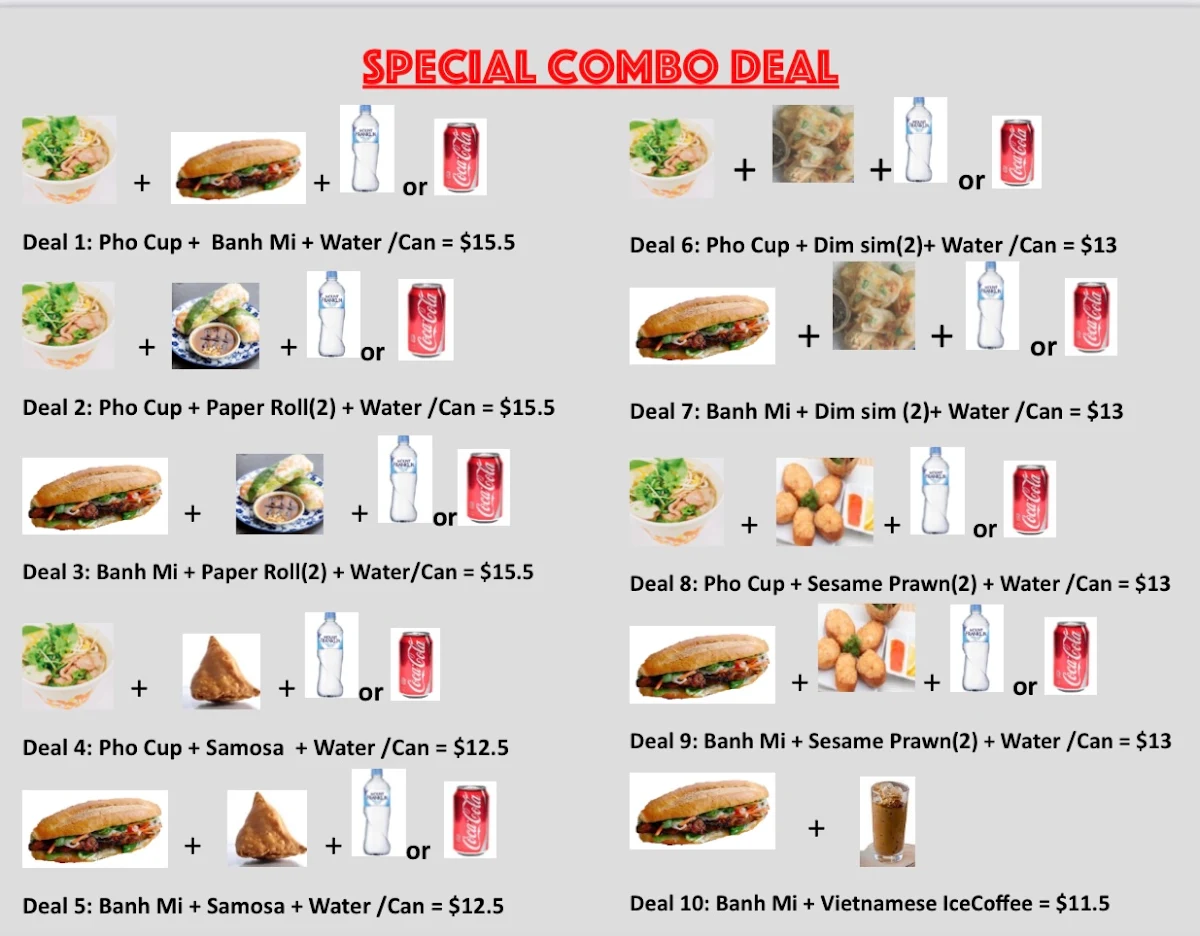 Menu, Pho Om