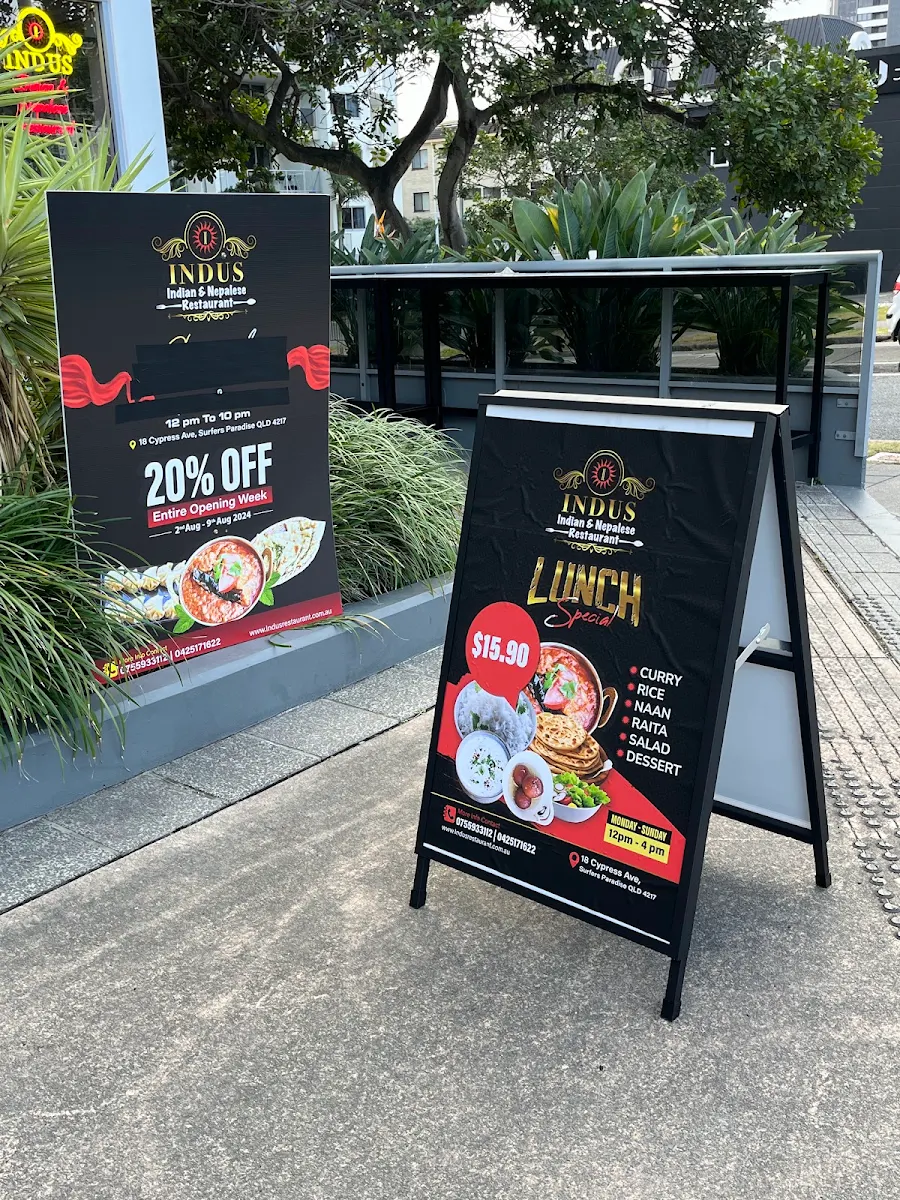 Menu, Indus Indian &Nepalese Restaurant Gold coast
