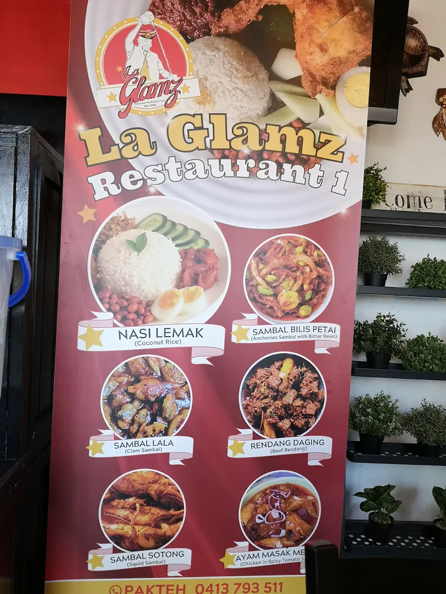 Menu, La Glamz Restaurant 1
