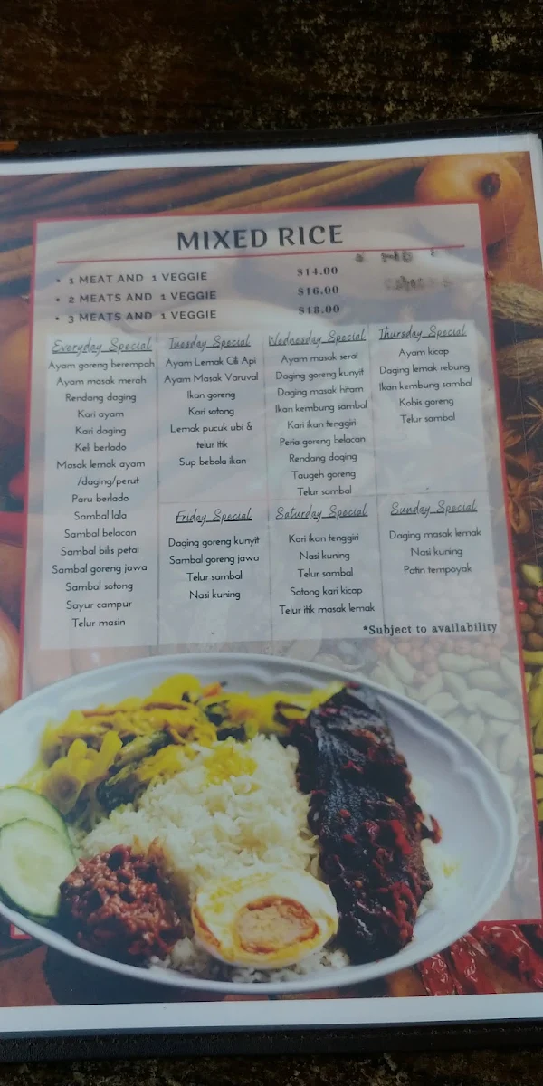 Menu, La Glamz Restaurant 1