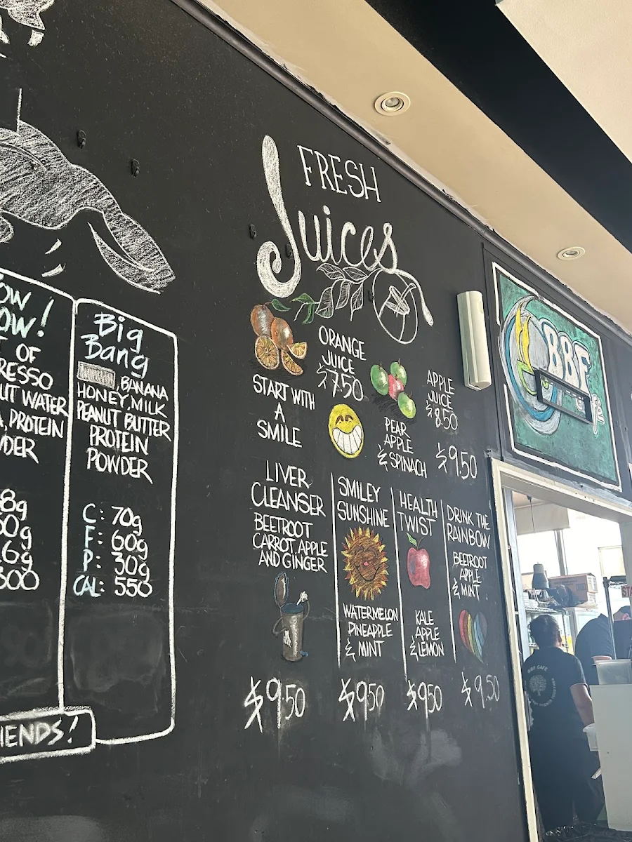 Menu, Bullcom Pty Limited Trading As BBF Cafe