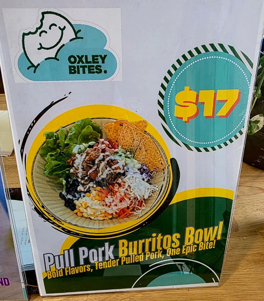 Menu, Oxley Bites