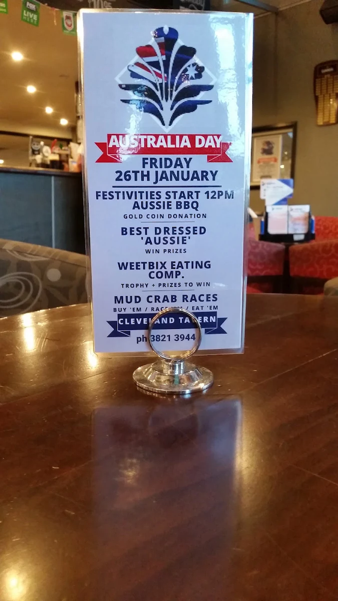 Menu, Dicey's Pub
