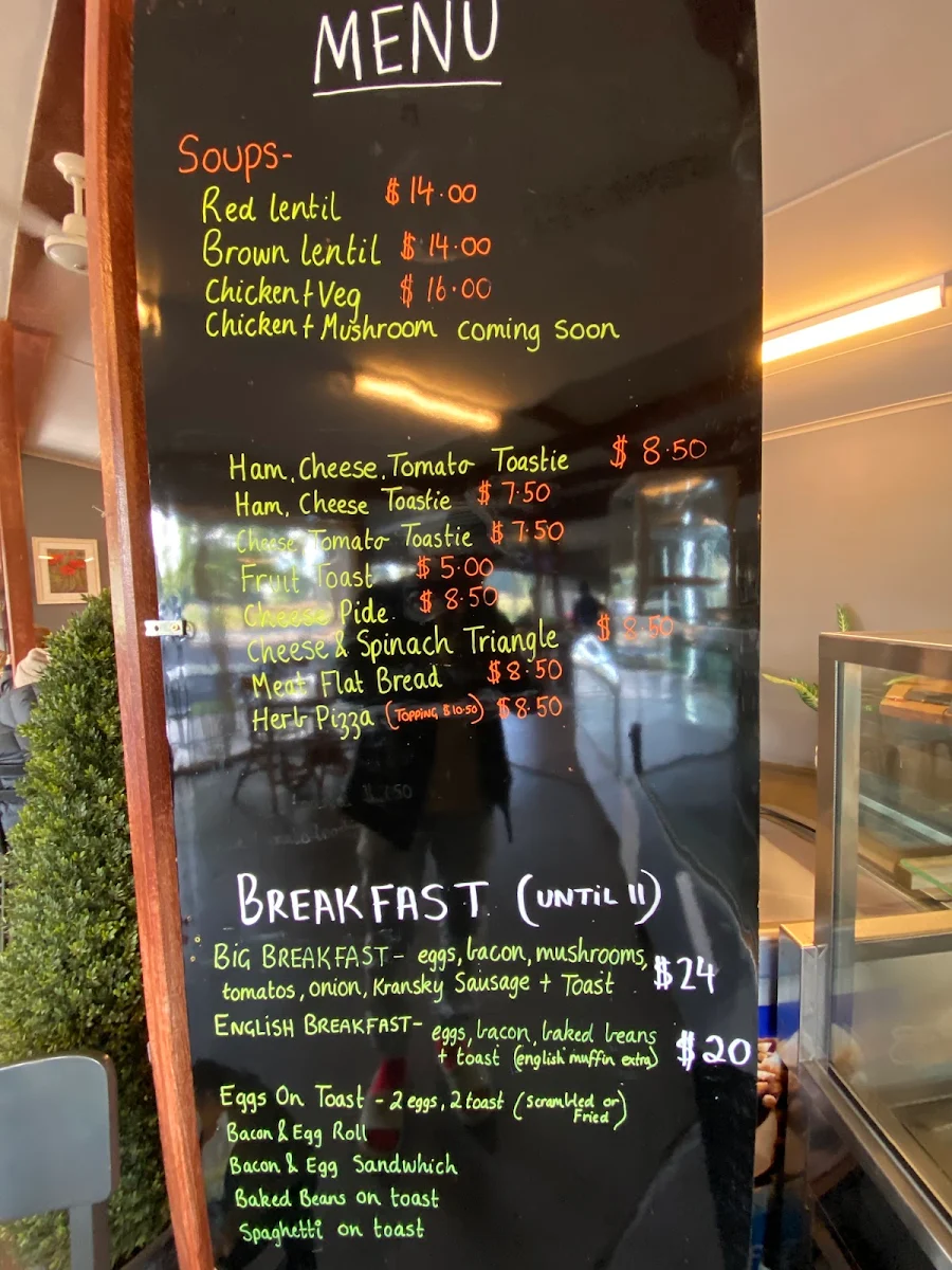 Menu, The Big Apple Cafe
