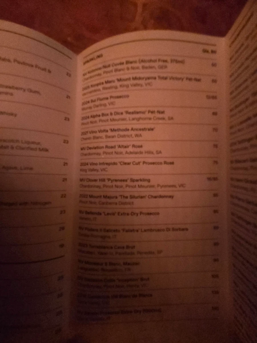 Menu, Music Room