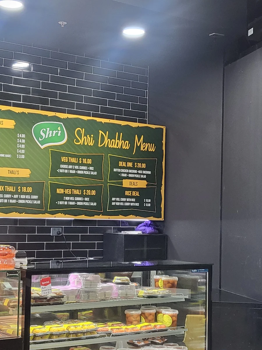 Menu, Shri Desi Dhaba