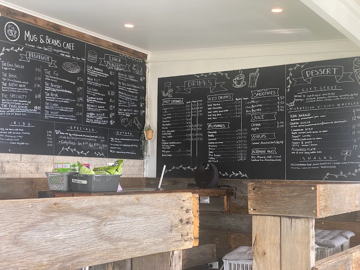 Menu, Broadwater Cafe
