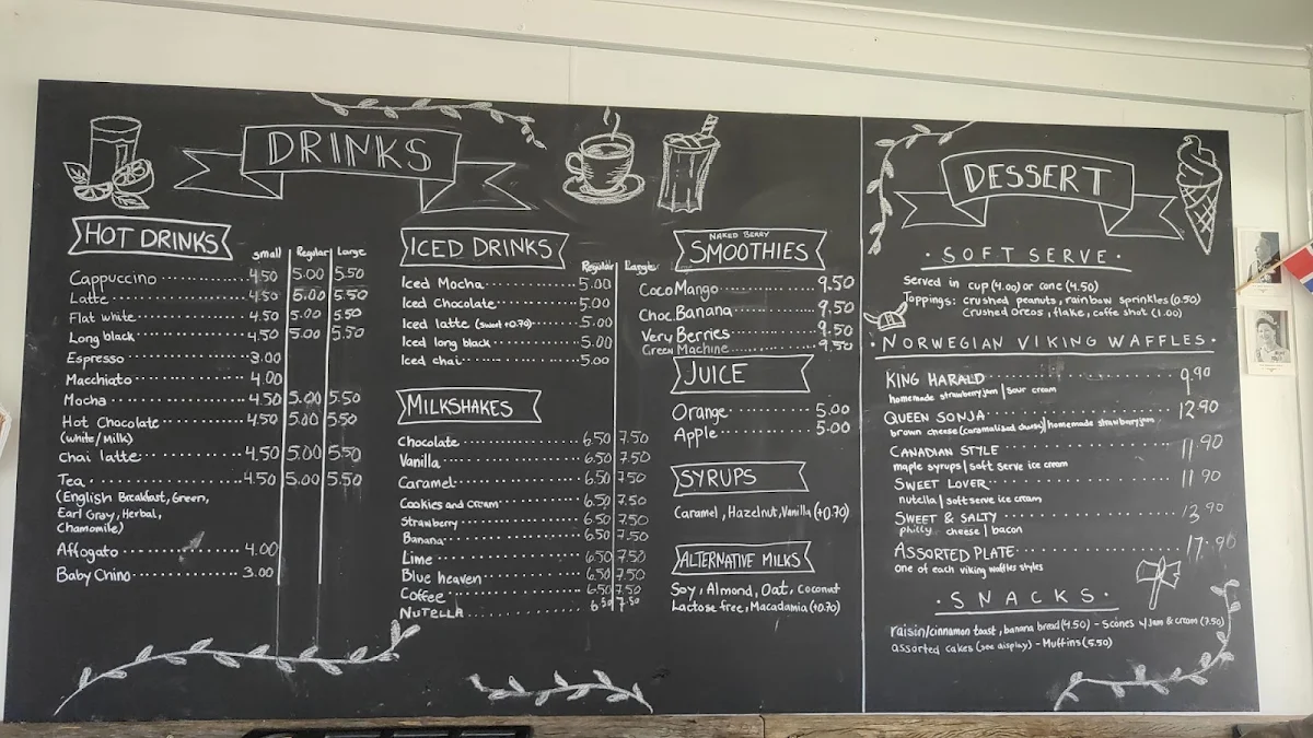 Menu, Broadwater Cafe
