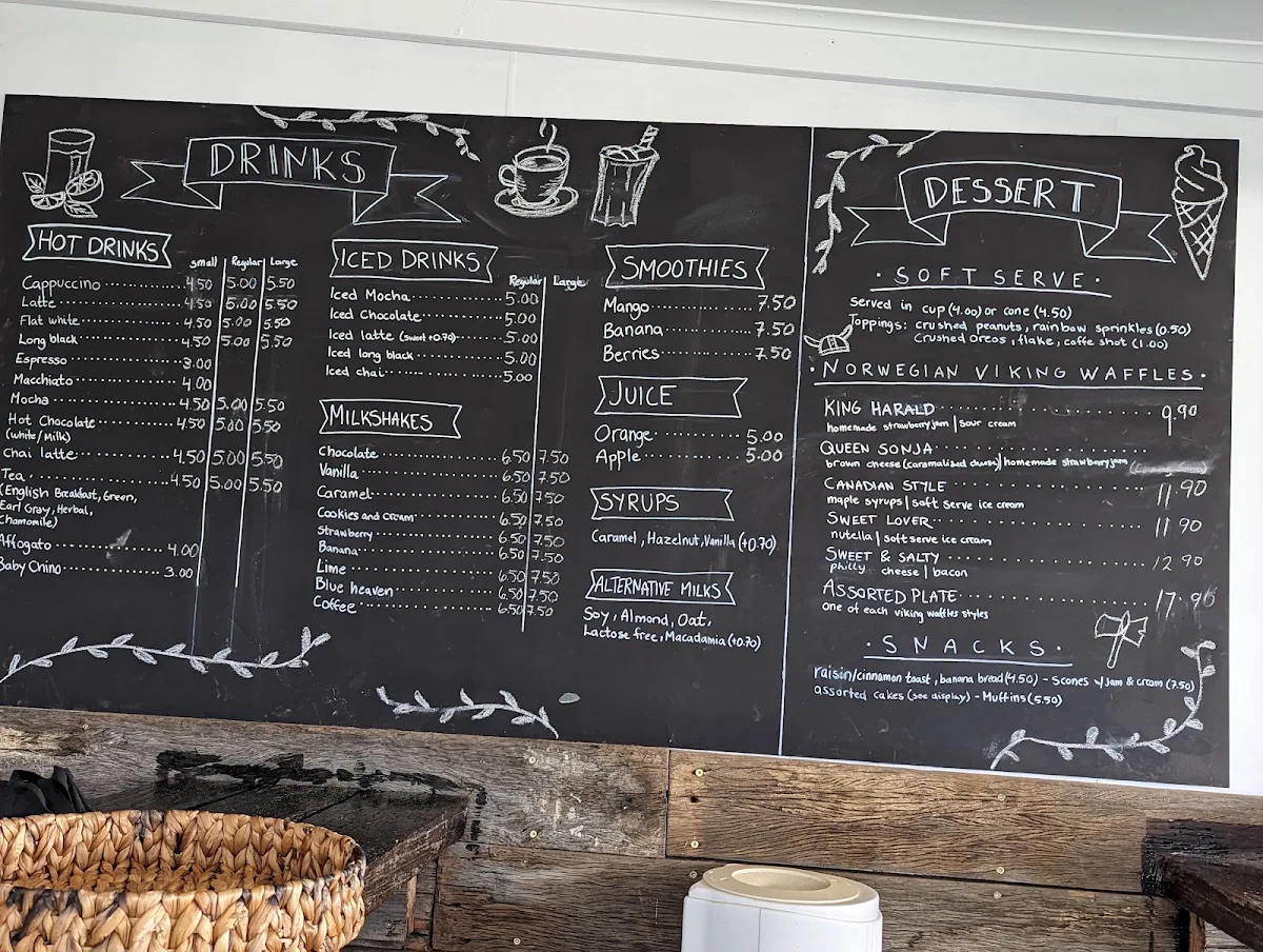 Menu, Broadwater Cafe