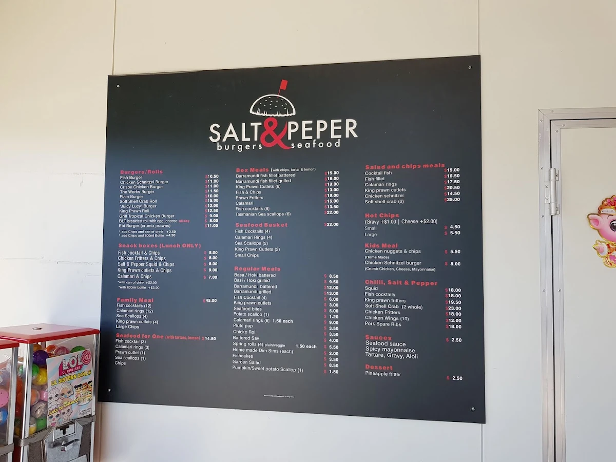 Menu, Salt & Peper