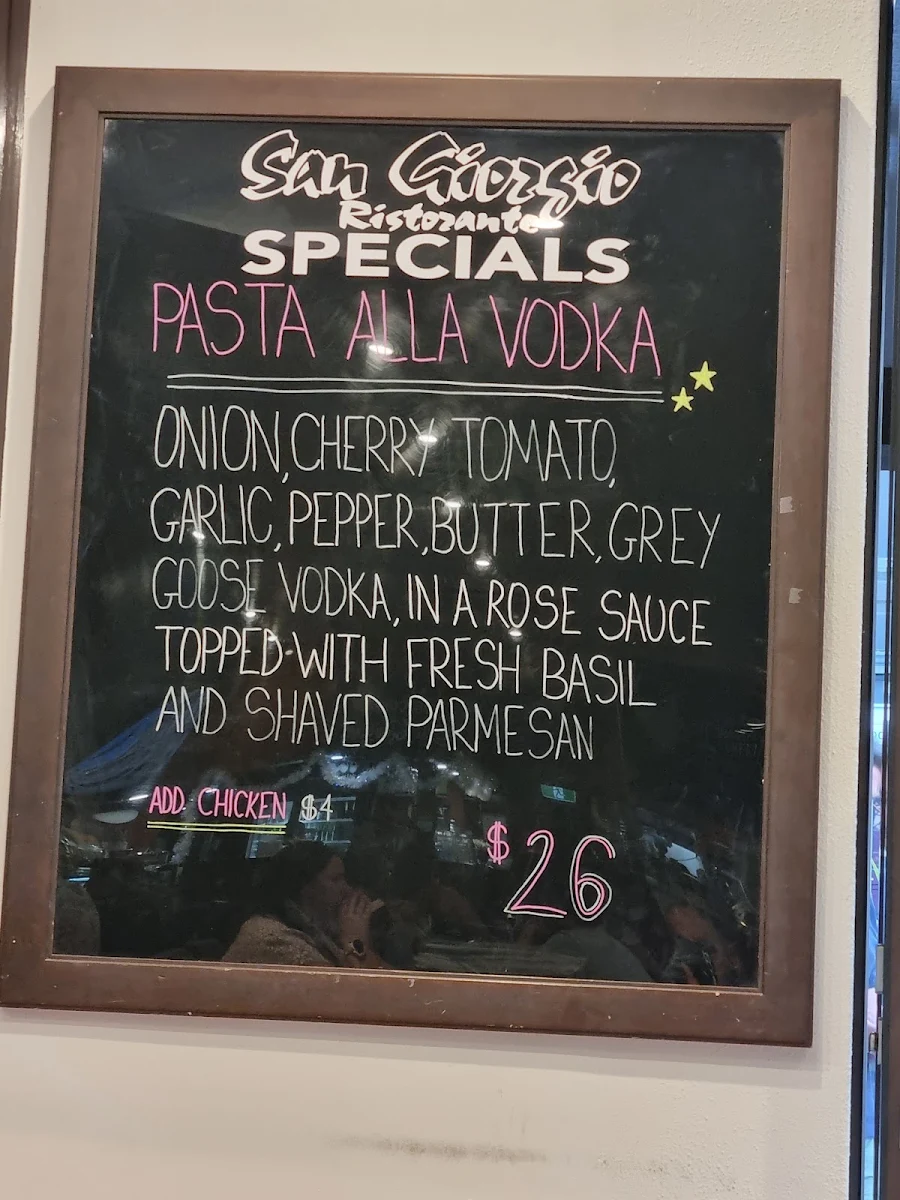 Menu, San Giorgio