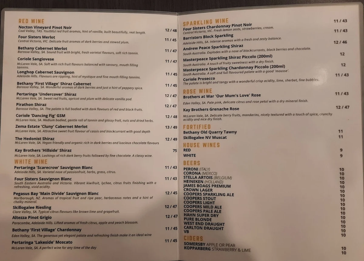 Menu, San Giorgio