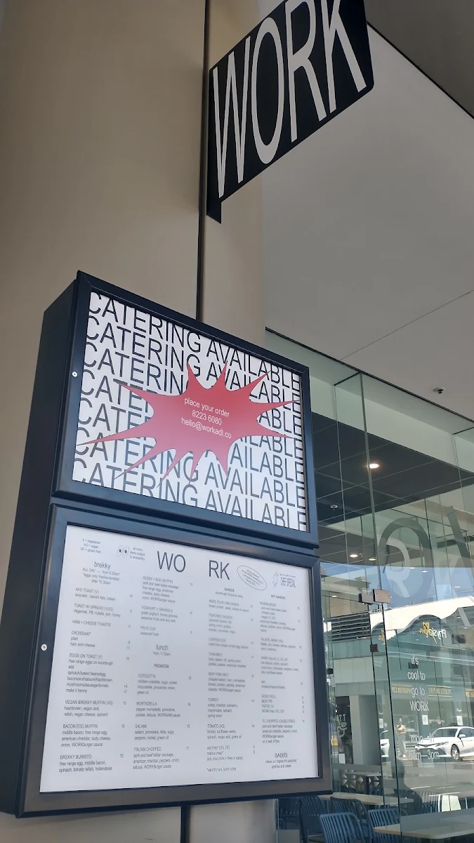 Menu, WORK - Coffee & Food