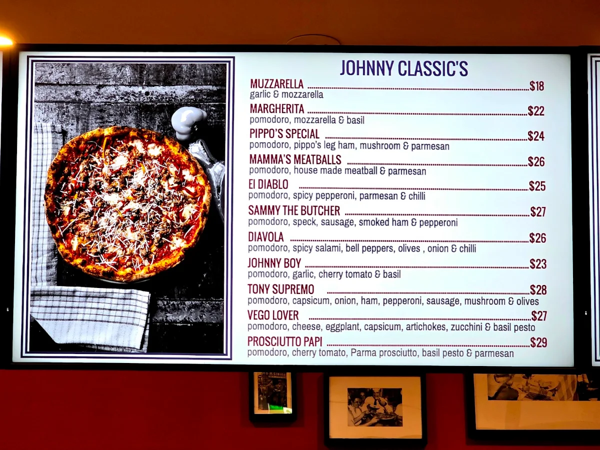 Menu, Johnny Gio's Pizza Carnes Hill