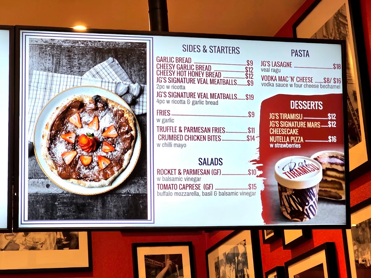 Menu, Johnny Gio's Pizza Carnes Hill