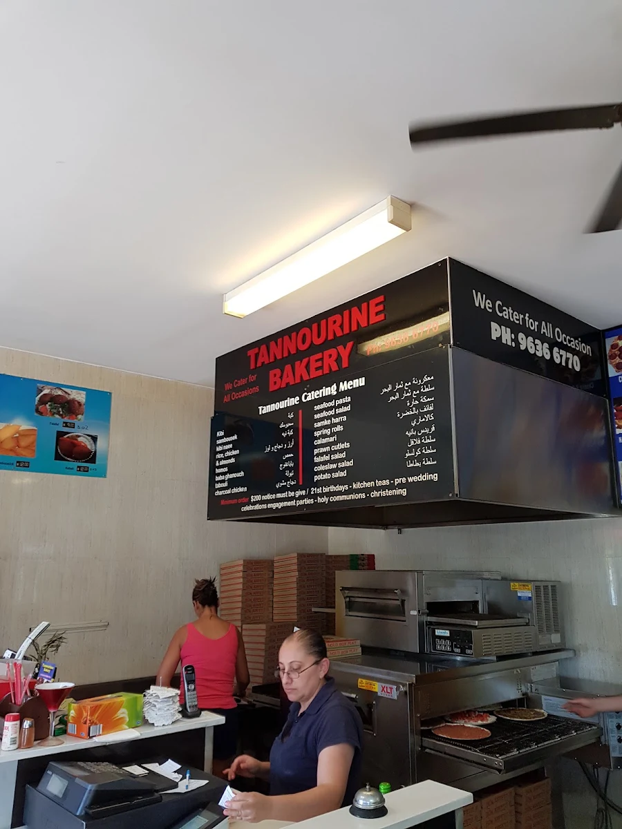 Menu, Tannourines Bakery