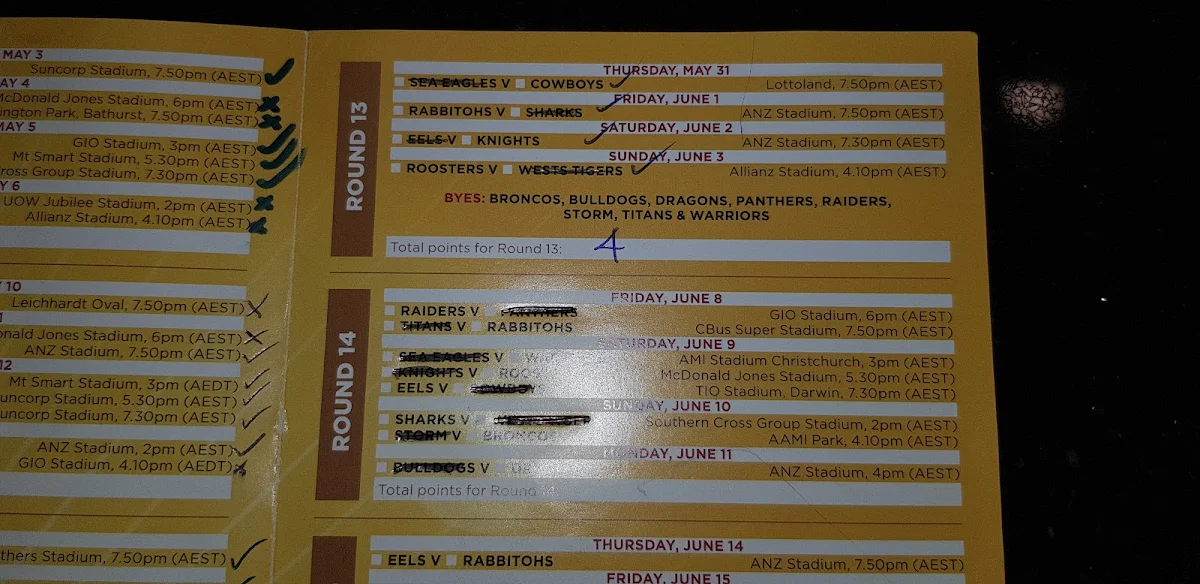 Menu, Indooroopilly Hotel