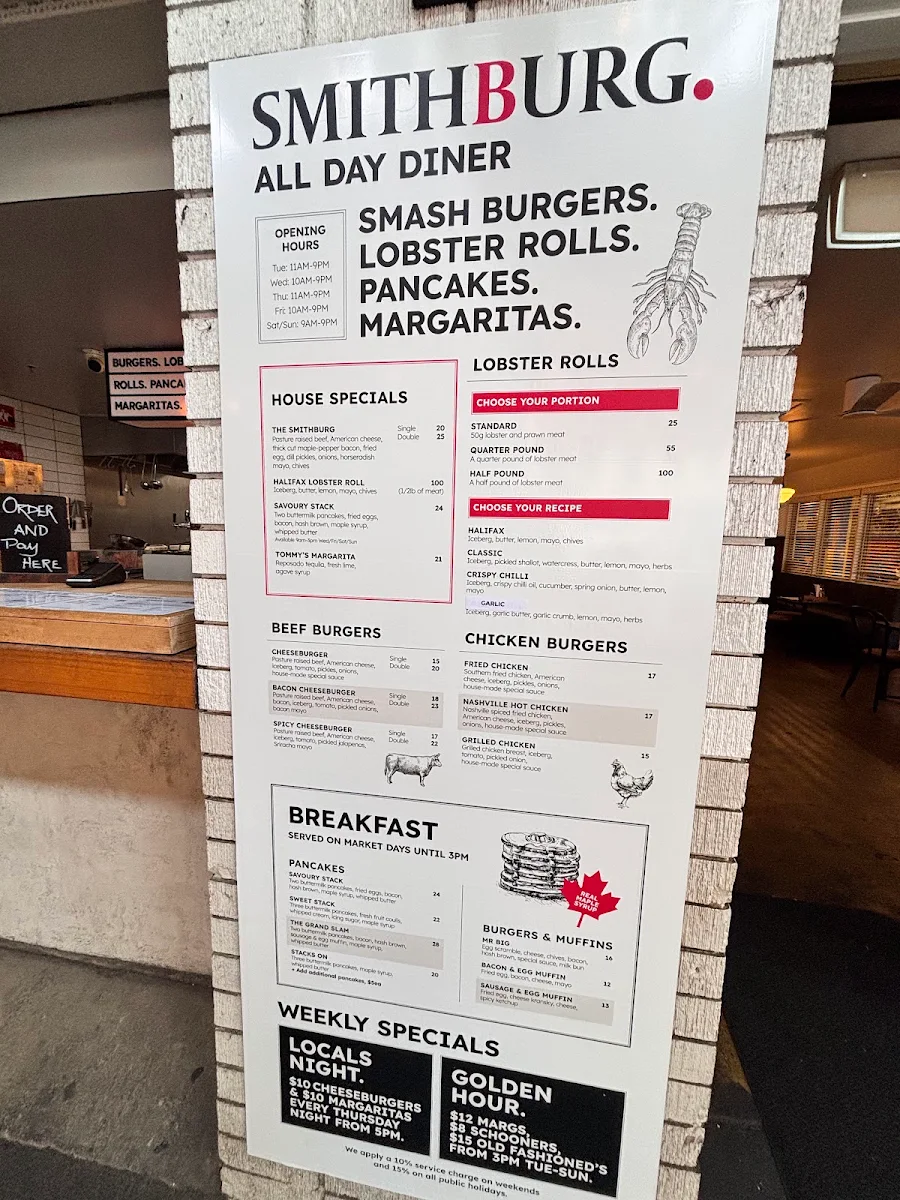 Menu, Smithburg.