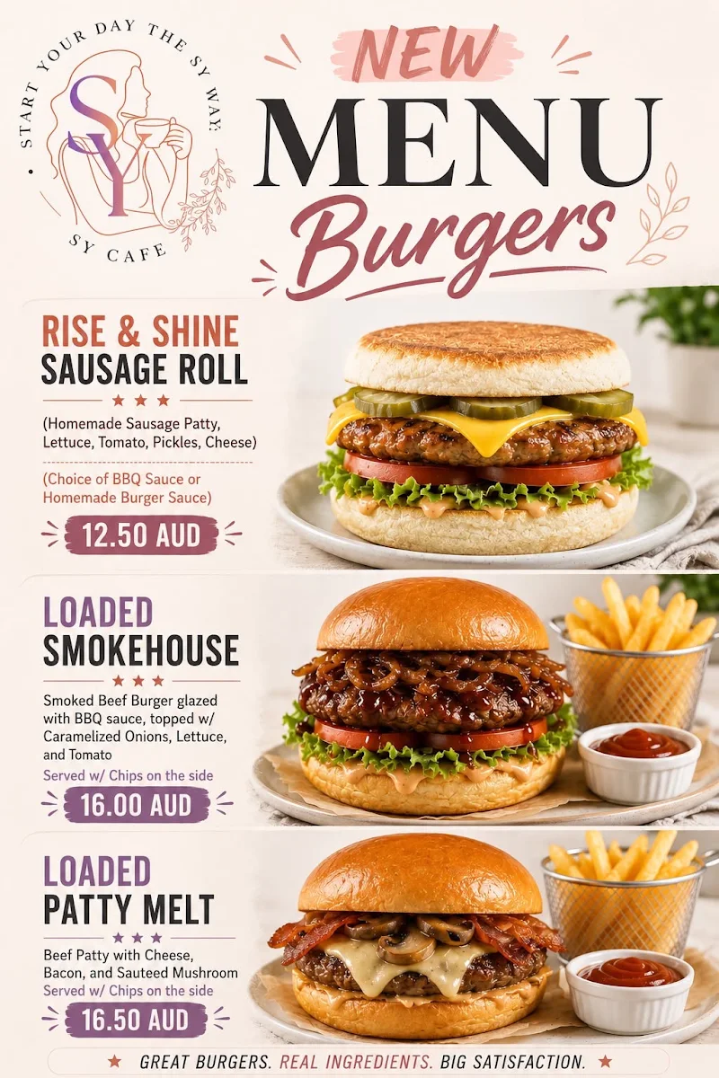 Menu, Sy Café