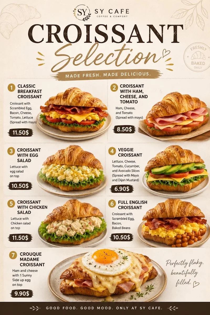 Menu, Sy Café