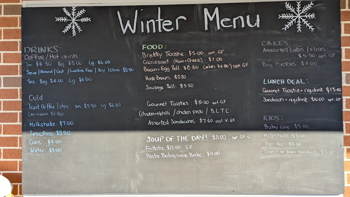 Menu, Café on Corporation