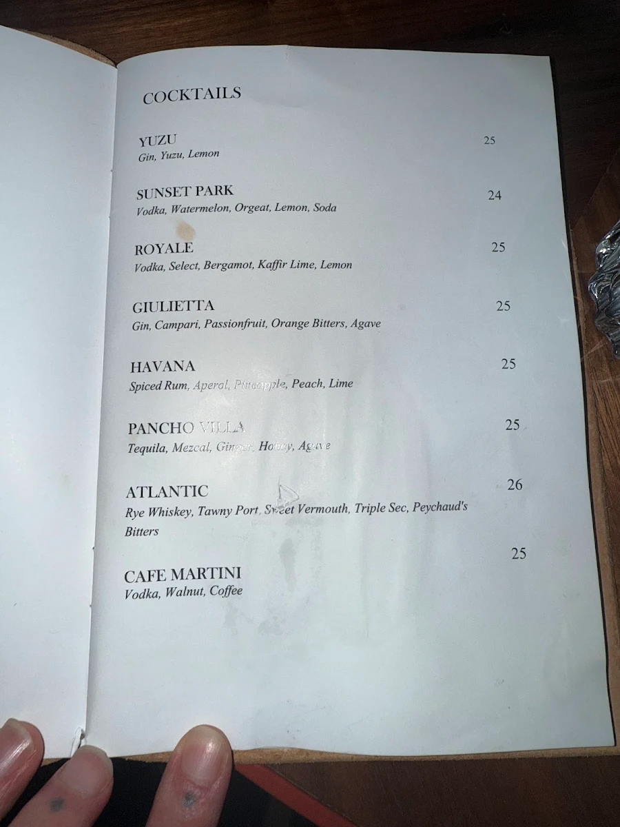 Menu, Tetto Di Carolina