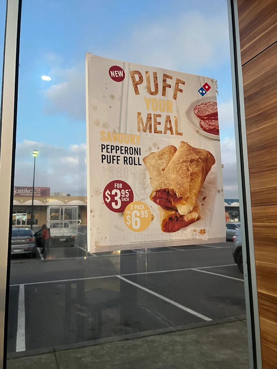 Menu, Domino's Pizza Corio