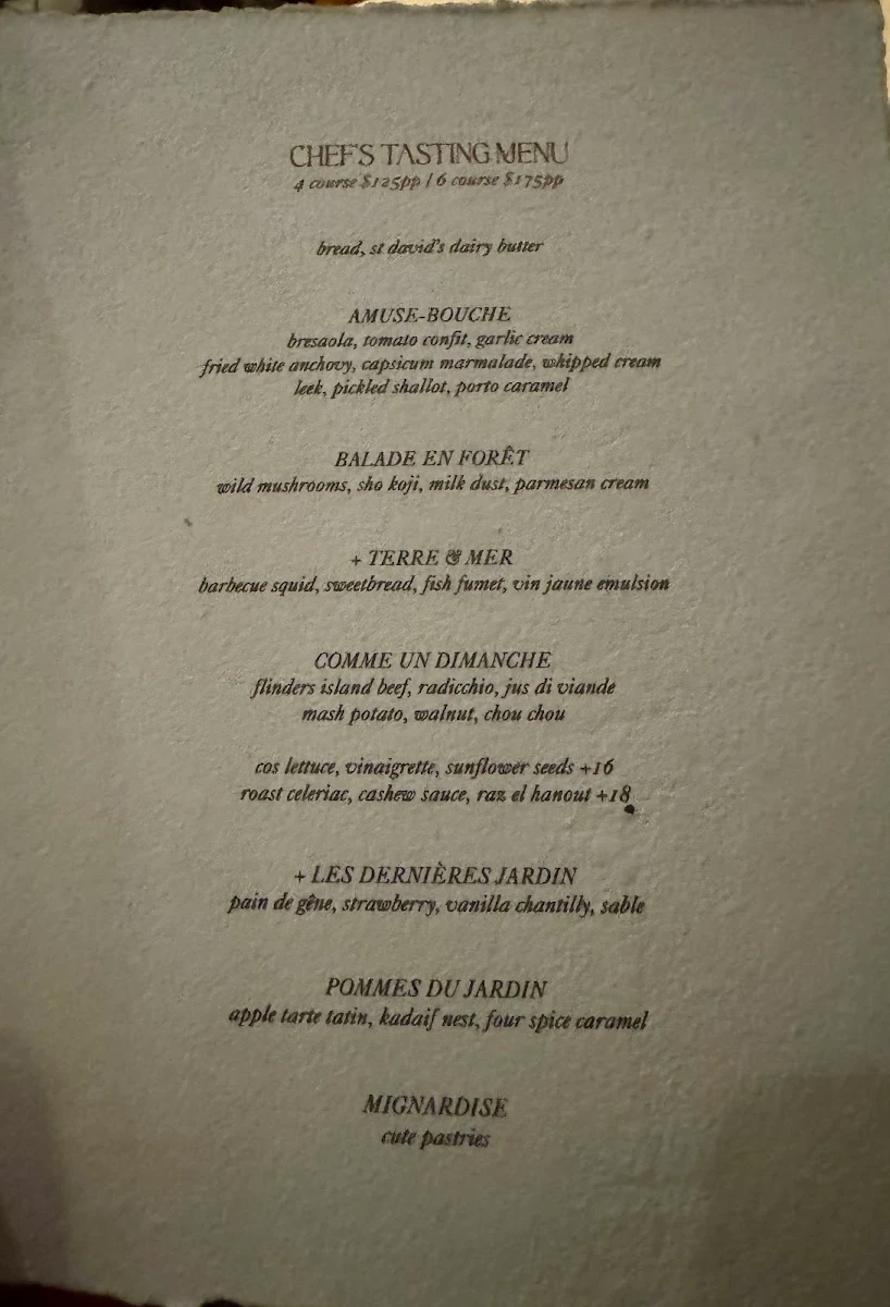 Menu, Malin