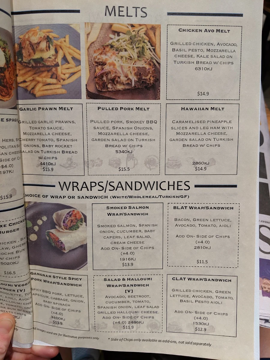 Menu, Caffe Cherry Beans