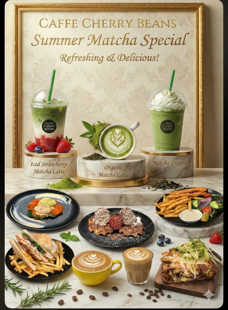 Menu, Caffe Cherry Beans