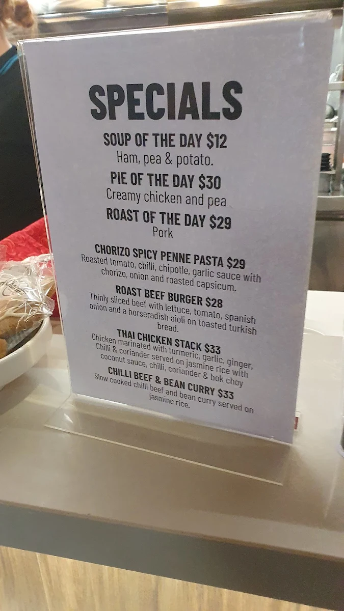 Menu, Baxter Tavern & Motel